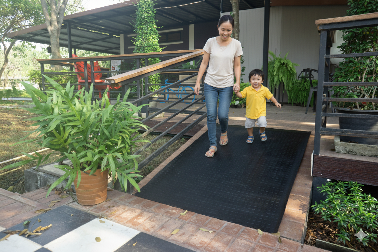 ยางกันลื่นทางเดิน ปลอดภัยทุกก้าว เพื่อบ้านและสถานที่ทำงาน